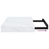vidaXL Wandregal 2 pcs Wei&szlig; Marmor 40 x 23,5 x 4 cm Holzwerkstoff