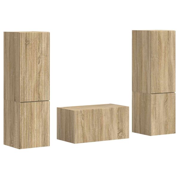 vidaXL TV-Schrankset 5 pcs Sonoma-Eiche Holzwerkstoff