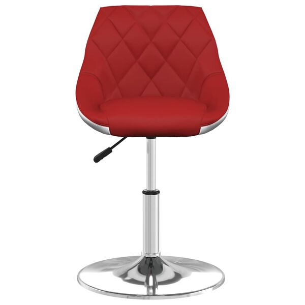 vidaXL Barhocker Weinrot und Wei&szlig; Kunstleder