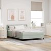 vidaXL Boxspringbett mit Matratze Hellgrau 200 x 140 cm Polyester