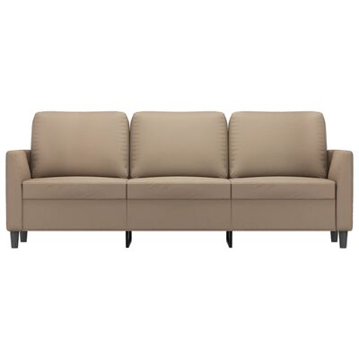 vidaXL 3-Sitzer-Sofa Cappuccino-Braun 180 cm Kunstleder