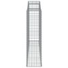 vidaXL Gabionen mit Hochbogen 20 Stk 300x50x180/200cm Verzinktes Eisen