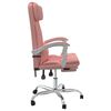 vidaXL B&uuml;rostuhl mit Massagefunktion Rosa Kunstleder