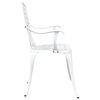 vidaXL Gartenstuhl 2 pcs Wei&szlig; 55 x 56,5 x 91cm Aluminium