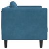 vidaXL Sessel mit Kissen Blau Samt