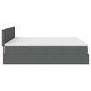 vidaXL Ottoman-Bett mit Matratzen & LEDs Dunkelgrau 200x200 cm Stoff