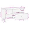 vidaXL TV-Schrank 80x33x46 cm Massivholz Mango