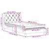 vidaXL Bett mit Matratze Taupe 100x200 cm Stoff