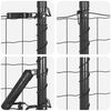 vidaXL Zaun mit Pfosten Grau 0,6 x 50 m Stahl und PVC