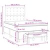 vidaXL Boxspringbett mit Matratze Schwarz 120x190 cm Stoff