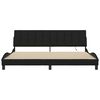 vidaXL Bettgestell ohne Matratze "Hanko" Schwarz 200x200 cm Stoff
