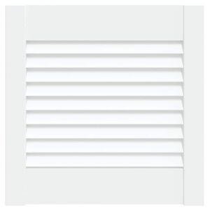 vidaXL Schrankt&uuml;r Lamellen-Design Wei&szlig; 39,5x39,4 cm Massivholz Kiefer