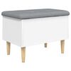 vidaXL Sitzbank mit Stauraum Wei&szlig; 62x42x46 cm Holzwerkstoff