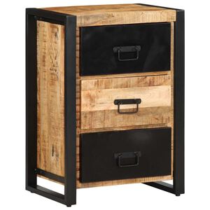 vidaXL Schubladenschrank 50x35x70 cm Raues Massivholz Mango