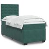 vidaXL Boxspringbett mit Matratze Dunkelgr&uuml;n 90x200 cm Samt