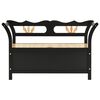 vidaXL Sitzbank mit Stauraum 126 cm Schwarz Massivholz Tanne