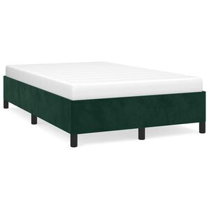 vidaXL Bettgestell ohne Matratze Dunkelgr&uuml;n 120x200 cm Samt