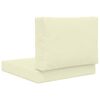 vidaXL Sofakissen f&uuml;r drau&szlig;en 2 pcs Creme Polyester