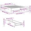 vidaXL Bettgestell mit Schubladen Sonoma-Eiche 150x200cm Holzwerkstoff