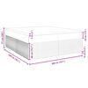 vidaXL Boxspringbett mit Matratze Taupe 200x200 cm Stoff