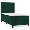 vidaXL Boxspringbett mit Matratze Dunkelgr&uuml;n 100x200 cm Samt