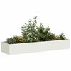 vidaXL Pflanzgef&auml;&szlig; Wei&szlig; 280x80x40 cm Stahl