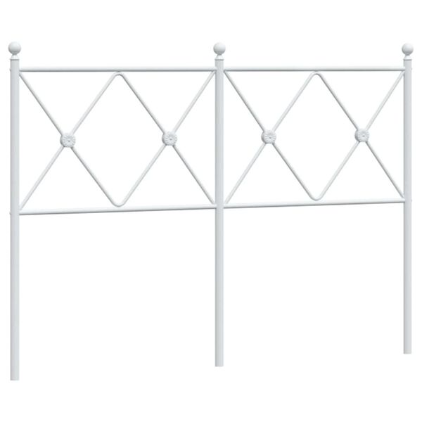 vidaXL Kopfteil Metall Wei&szlig; 120 cm