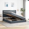 vidaXL Bett mit Stauraum und LED mit LED Dunkelgrau 160 x 200 cm Samt