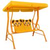 vidaXL Kinder-Hollywoodschaukel Gelb 115 x 75 x 110 cm Stoff