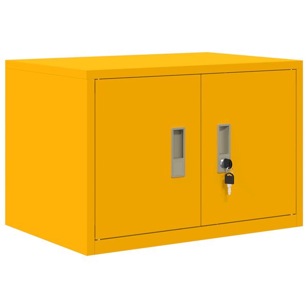vidaXL Aufbewahrungsschrank Senfgelb 60 x 40 x 40 cm Stahl