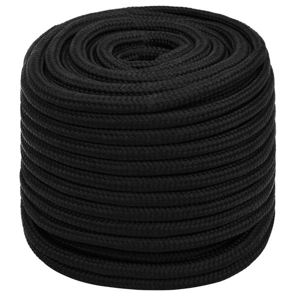 vidaXL Arbeitsseil Schwarz 16 mm 25 m Polyester