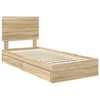 vidaXL Aufbewahrungsbett Sonoma-Eiche 90 x 200 cm Holzwerkstoff