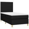vidaXL Boxspringbett mit Matratze Schwarz 100x200 cm Stoff