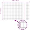 vidaXL Zaun mit Pfosten Grau 1,2 x 10 m Stahl und PVC