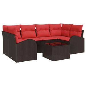 vidaXL Gartensofa-set Braun 55 x 55 x 37 cm Poly-Rattan