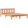 vidaXL Bettgestell mit Kopfteil ohne Matratze Wachsbraun 150x200 cm