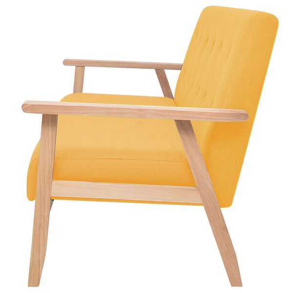 vidaXL 3-tlg. Sofagarnitur Stoff Gelb