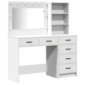 vidaXL Schminktisch 2 Stk. Wei&szlig; 78,5 x 41 x 135 cm Holzwerkstoff