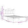 vidaXL Bettgestell mit Kopfteil Metall Wei&szlig; 100x200 cm