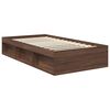 vidaXL Bettrahmen Braun Eichen-Optik 100 x 200 cm Massives Kiefernholz