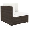 vidaXL 12-tlg. Garten-Lounge-Set mit Kissen Braun Poly Rattan