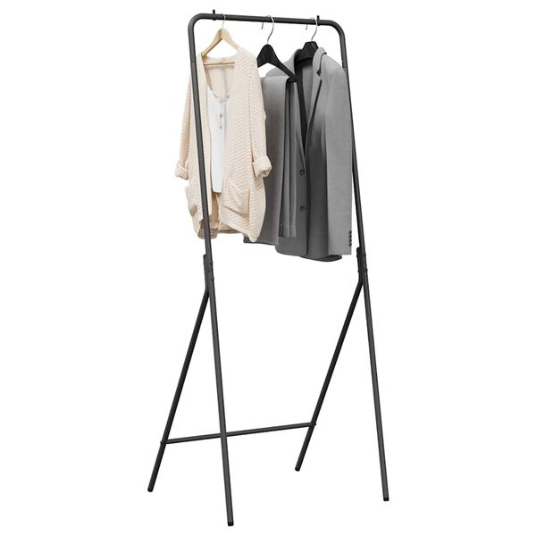 vidaXL Kleiderst&auml;nder Schwarz 60 x 53 x 155 cm Stahl