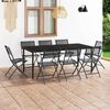 vidaXL 9-tlg. Garten-Essgruppe Stahl