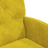 vidaXL Esszimmerst&uuml;hle mit Rollen 2 pcs Gelb 58 x 67 x 97 cm Samt
