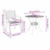 vidaXL Garten Essgruppe 5 pcs Bronze Aluminium
