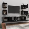 vidaXL 6-tlg. TV-Schrank-Set Schwarz Holzwerkstoff