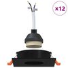 vidaXL Spotlight 12 pcs Schwarz 9 x 9 x 2 cm Aluminium