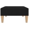 vidaXL Schlafsofa 2-Sitzer mit Fu&szlig;hocker Schwarz Stoff