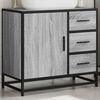 vidaXL Waschbeckenunterschrank Grau Sonoma 65x33x60 cm Holzwerkstoff