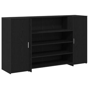 vidaXL Empfangstresen Schwarze Eiche 180 x 50 x 103,5 cm Holzwerkstoff